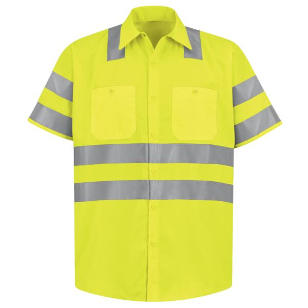 Men's High Visibility Safety Short Sleeve Work Shirt Thumbnail