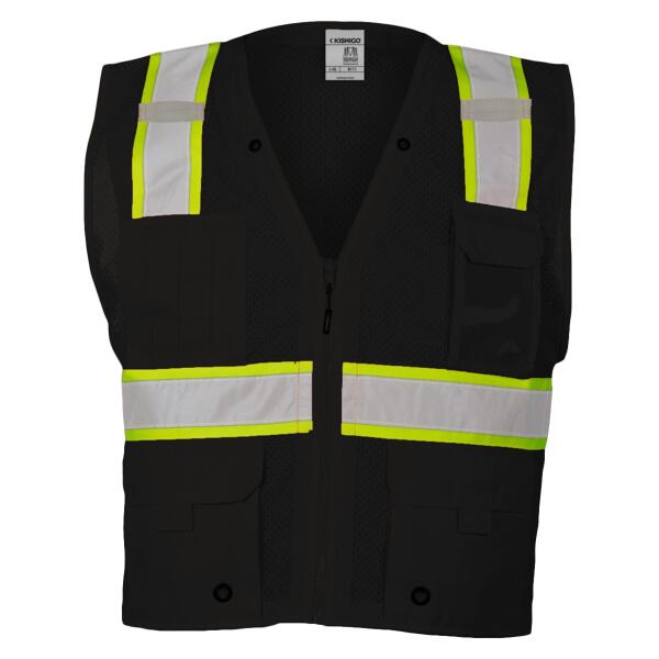 Unisex EV Series® Enhanced Visibility Multi-Pocket Mesh Vest Thumbnail