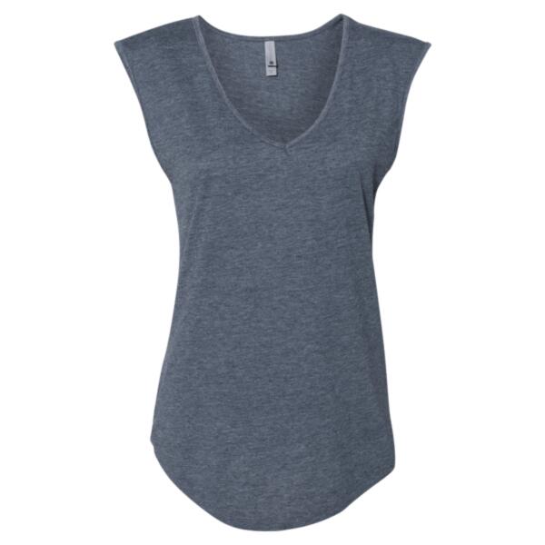Women's Festival Sleeveless Deep V-Neck T-Shirt Thumbnail