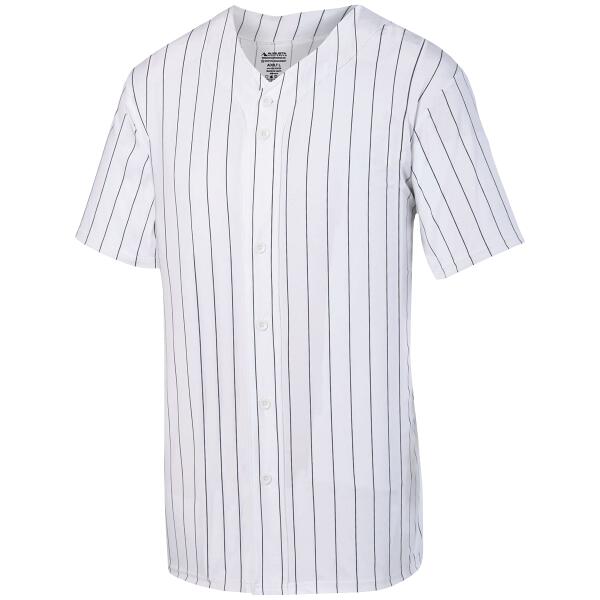 Youth Pinstripe Full Button Baseball Jersey Thumbnail
